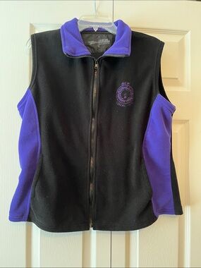Union Line UFCW Black & Purple Fleece Zip Vest
